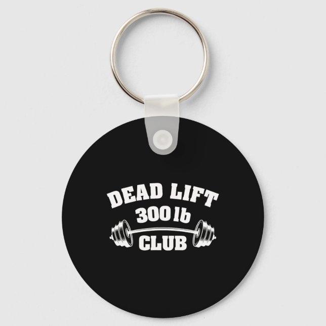 300 Lbs Pound Club Gym Weightlifting Powerlift Dea Key Ring (Front)