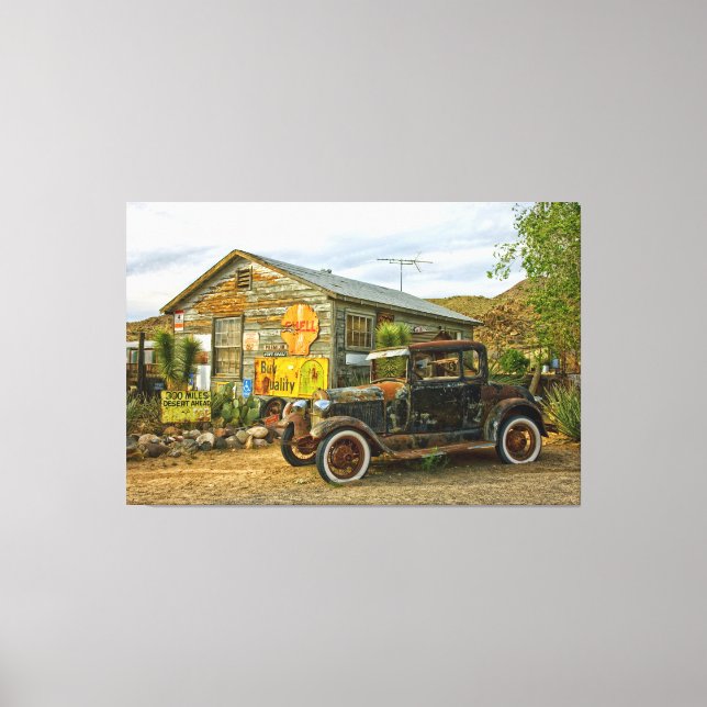 300 Miles of Desert Ahead Canvas Print (Front)