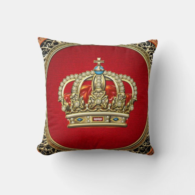 [300] Prince-Princess King-Queen Crown [Belg.Gold] Cushion (Front)