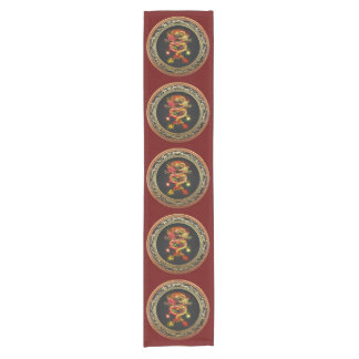 [300] Red and Yellow Dragons Short Table Runner