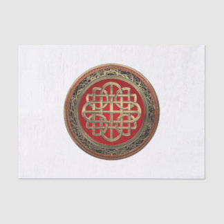 [300] Sacred Celtic Gold Knot Cross Tissue Paper