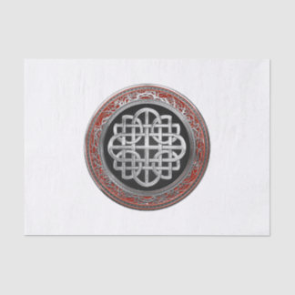 [300] Sacred Celtic Silver Knot Cross Tissue Paper