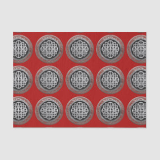 [300] Sacred Celtic Silver Knot Cross Tissue Paper