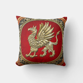 [300] Sacred Gold Griffin Cushion