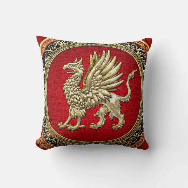 [300] Sacred Gold Griffin Cushion (Front)