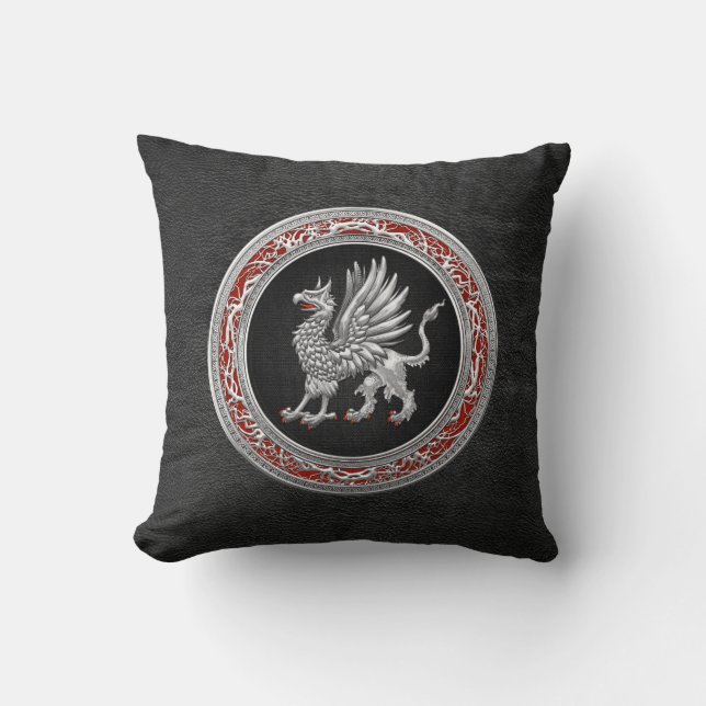 [300] Sacred Silver Griffin Cushion (Front)