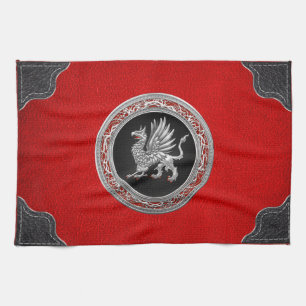 [300] Sacred Silver Griffin Tea Towel