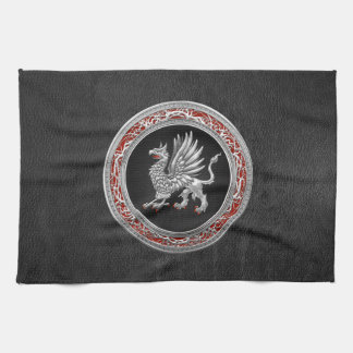 [300] Sacred Silver Griffin Tea Towel