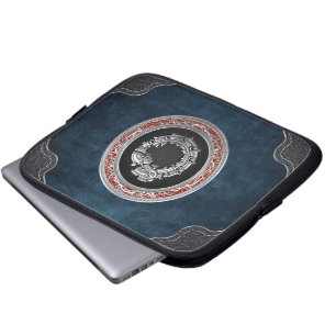 [300] Serpent God Quetzalcoatl [Silver] Laptop Sleeve