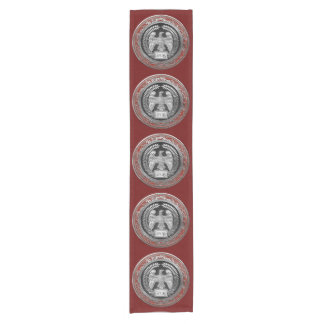 [300] Silver Roman Imperial Eagle Short Table Runner