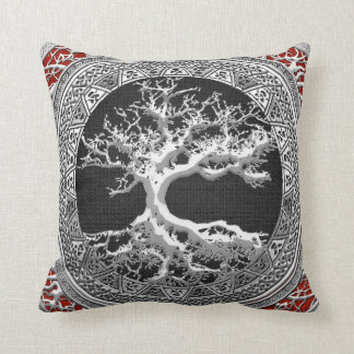 [300] Treasure Trove: Celtic Tree of Life [Silver] Cushion