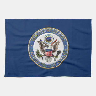 [300] U.S. Department of State (DoS) Emblem [3D] Tea Towel
