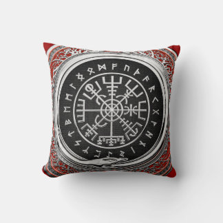 [300] Vegvisir - Viking Silver Magic Runic Compass Cushion