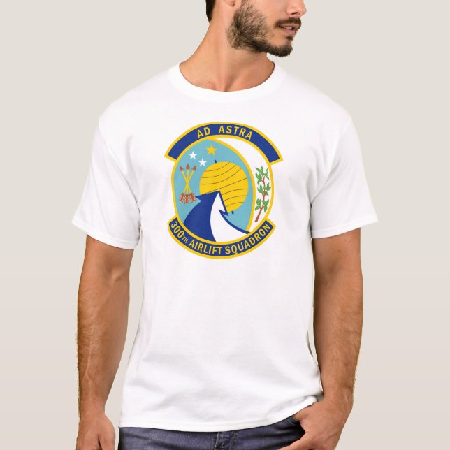 300th Airlift Squadron - Ad Astra - To The Stars T-Shirt (Front)