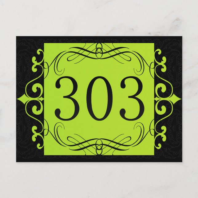 303 Area Code Postcard (Front)