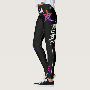 303 TRUMP! MAGA! RAINBOW NAUTICAL STARS, BLACKOUT LEGGINGS