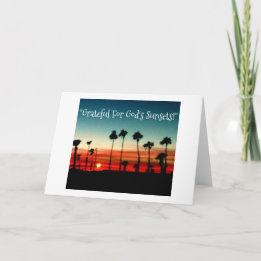 303WW Grateful For God's Sunsets  (Blank Inside) Card
