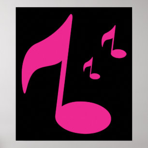 3046450GIRLY PINK MUSIC NOTES SYMBOLS FUN PARTY DA POSTER