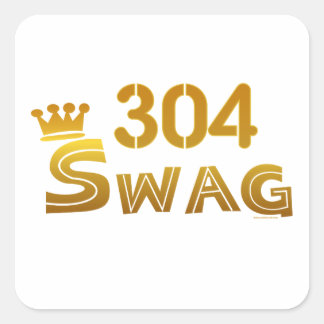 304 West Virginia Swag Square Sticker