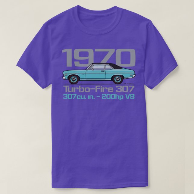 307Misty Turquoise T-Shirt (Design Front)