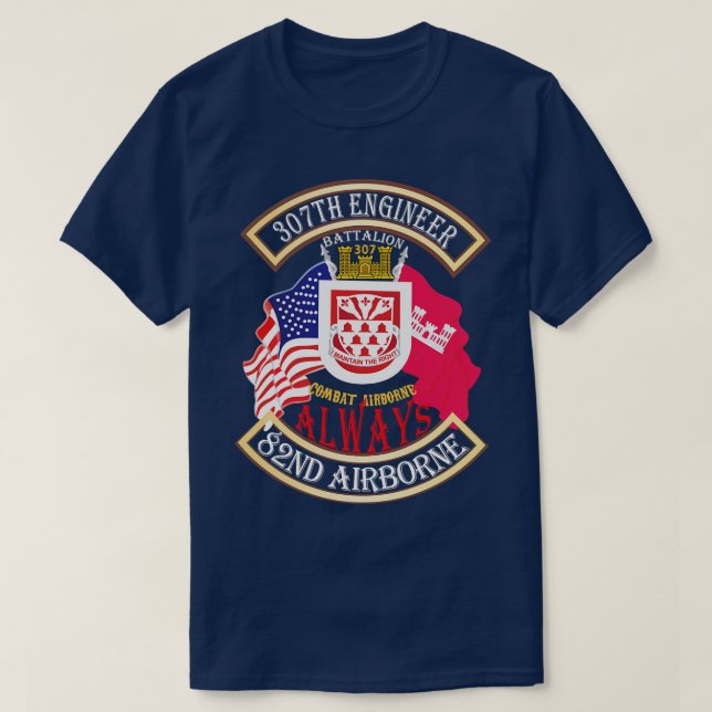 307TH Engineer Battalion X T-Shirt (Design Front)