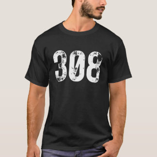 308 Area Code Grand Island NE Mobile Telephone Are T-Shirt
