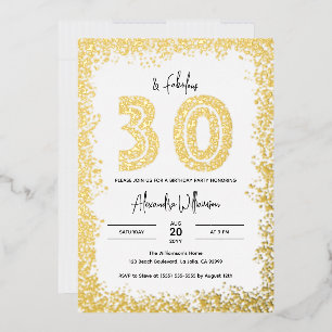 30 and Fabulous 30th Birthday Party Real Gold