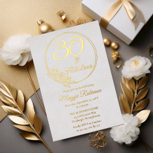 30 and Fabulous 30th Birthday Party Stamped
