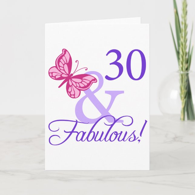 30 And Fabulous Birthday Card (Front)