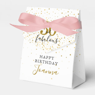 30 and Fabulous Birthday Gold and Black Elegant Favour Box