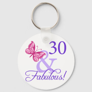 30 And Fabulous Birthday Key Ring