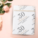 30 and Fabulous Elegant Script 30th Birthday Wrapping Paper<br><div class="desc">30 and Fabulous Elegant Script 30th Birthday Wrapping Paper. Personalise it with your name and age,  and make your own personal birthday gift wrapping paper. It`s great for a woman`s birthday.</div>