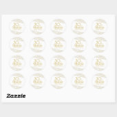 30 and Fabulous Gold Glitter 30th Birthday  Classic Round Sticker (Sheet)