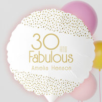 30 and Fabulous Gold Glitter 30th Birthday Party