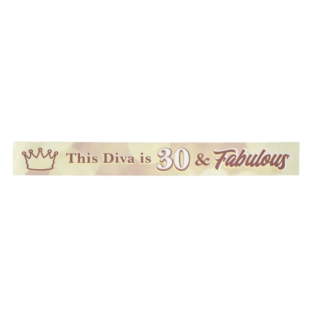 30 and Fabulous Satin Ribbon (Front)