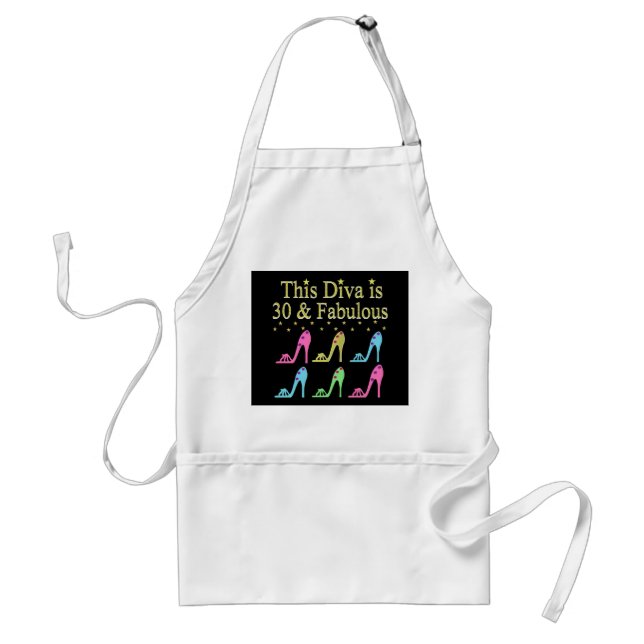 30 AND FABULOUS SHOE QUEEN DESIGN STANDARD APRON (Front)