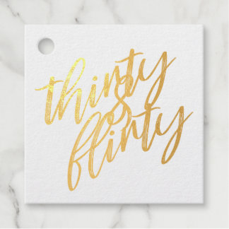 30 and Flirty Birthday Party Foil Gift Tags