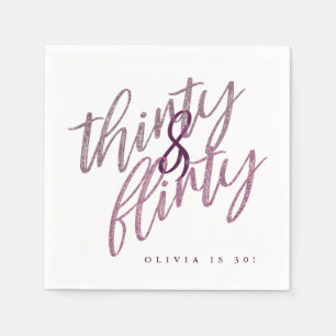 30 and Flirty Birthday Party Paper Napkins