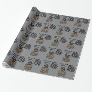 30 and Over The Hill Party Theme Wrapping Paper