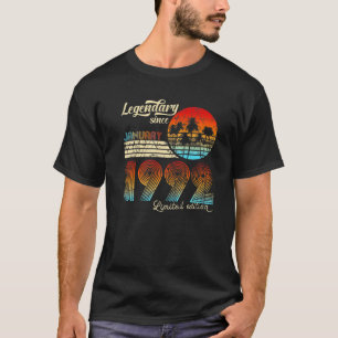30. Birthday 30 Legendary Since January 1992 Gift T-Shirt