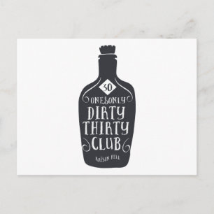 30 Birthday 30 Years Old Dirty 30 Postcard