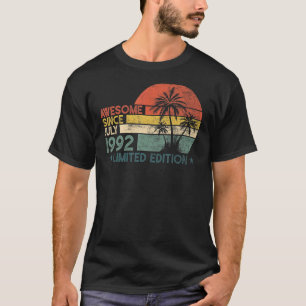 30 Birthday Awesome Since July 1992 T-Shirt