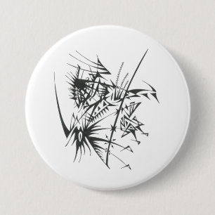 30 Black White Abstract Tribal Tattoo Art 7.5 Cm Round Badge