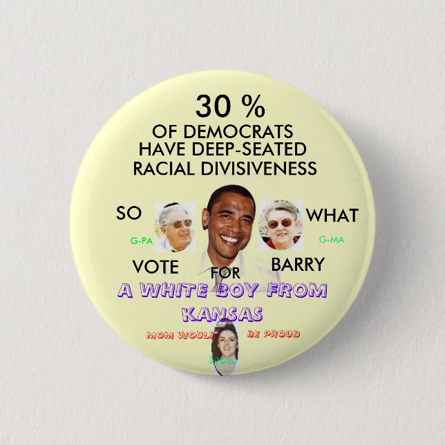 30 % changed speling 6 cm round badge (Front)