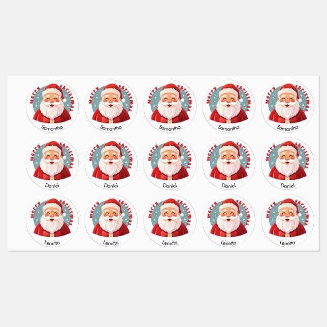 30 Christmas Gift Custom Name Tag (Sheet)