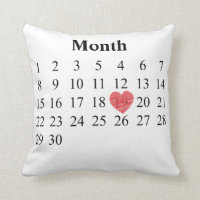 30 day month calendar - Move Heart over YOUR Day
