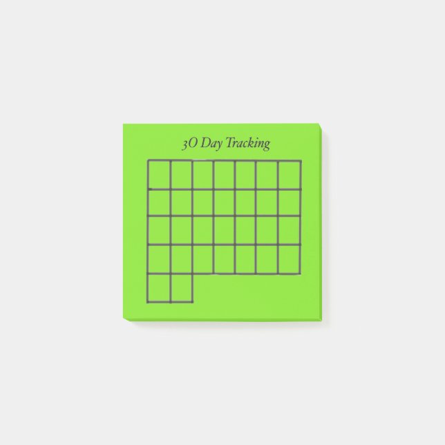 30 Day Tracker Green Sticky Notes (Front)