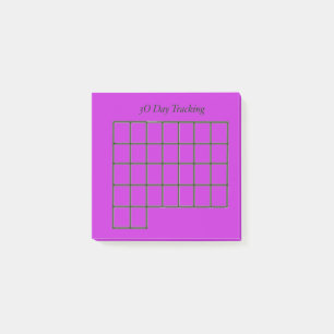 30 Day Tracker Purple Sticky Note