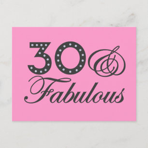 30 & Fabulous Gift Postcard