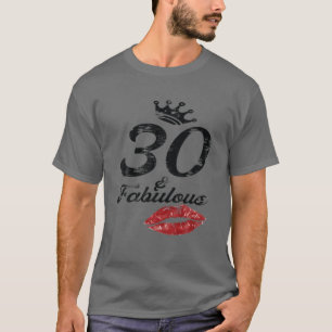 30 Fabulous Party Crew Drinking Beer Gifts 30Th Ye T-Shirt